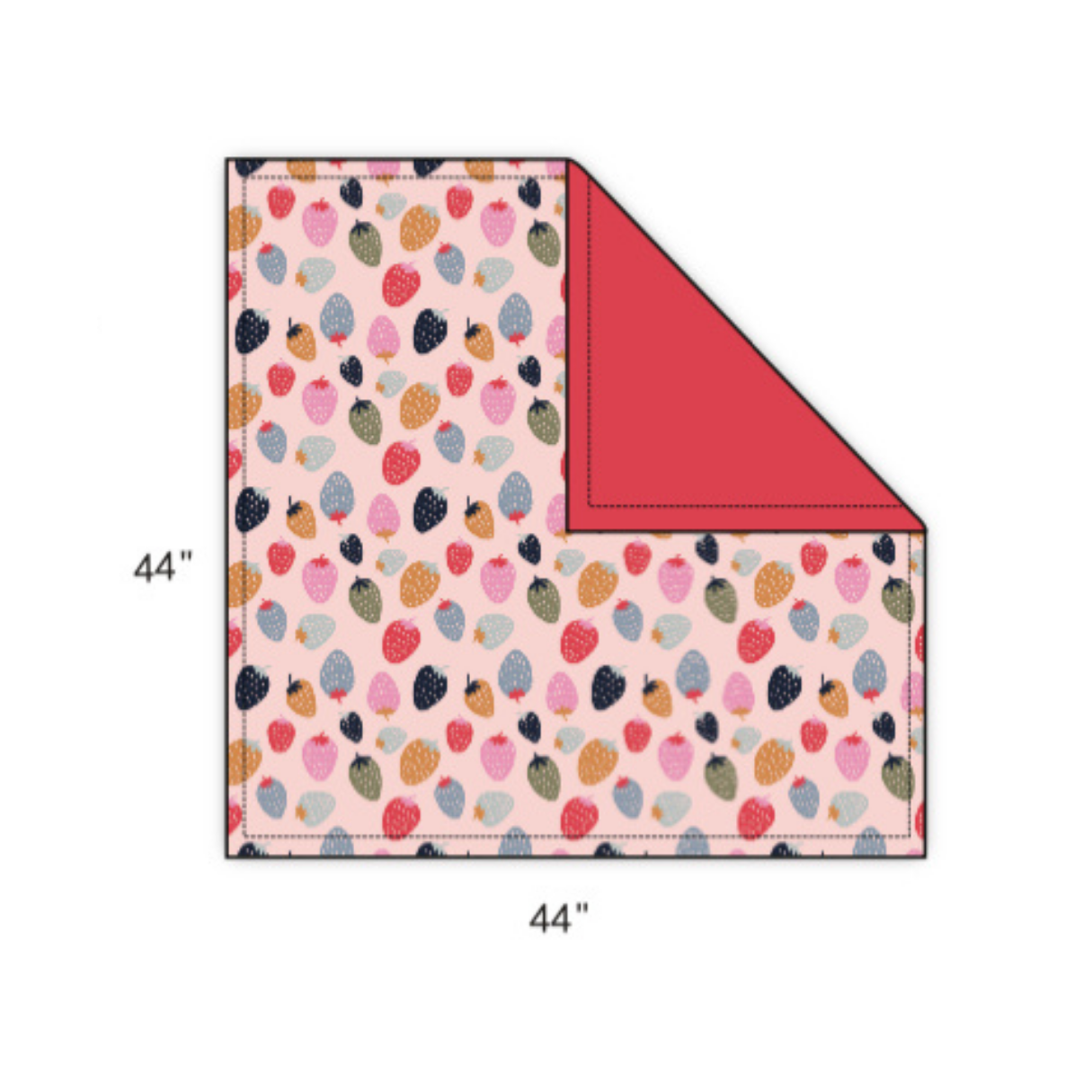 Strawberry Solstice Bamboo Triple Layer Blanket